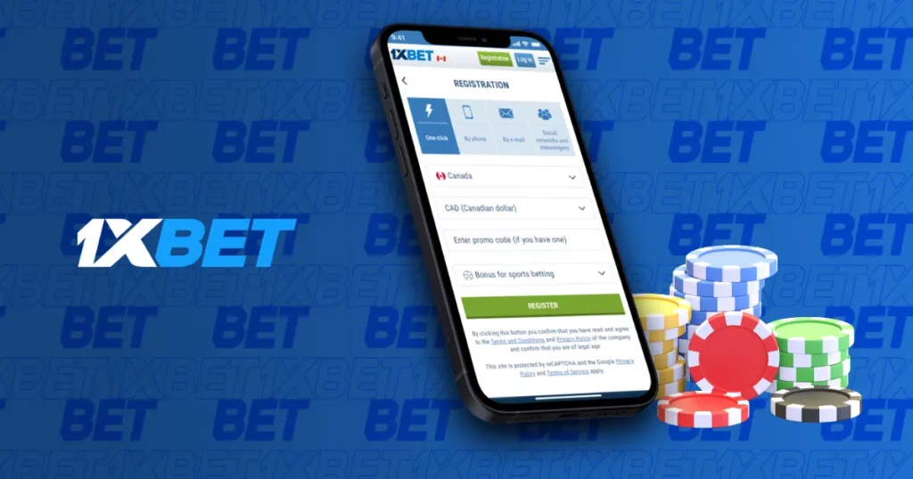 Registration by mobile application at 1xBet Cambodia