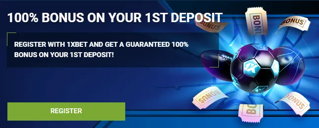 Welcome Bonus uo to 100 USD on 1-st deposit from 1xBet Cambodia